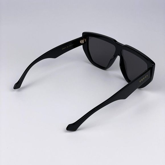 Gucci LOGO GG0997S 002 BRAND NEW Sunglasses Black Gray Shield Unisex - Picture 9 of 12